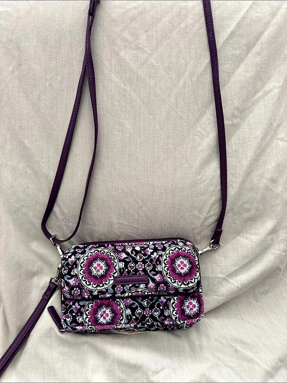Vera Bradley RFID All in One Crossbody Purple & Black